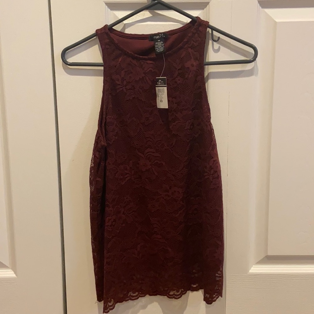 Lace tank top. New with tags